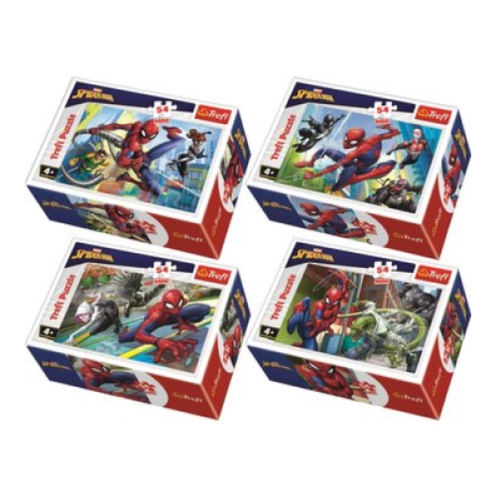 Trefl: Pókember - Pókember ideje, 54 darabos mini puzzle - többféle (54164) (54164)