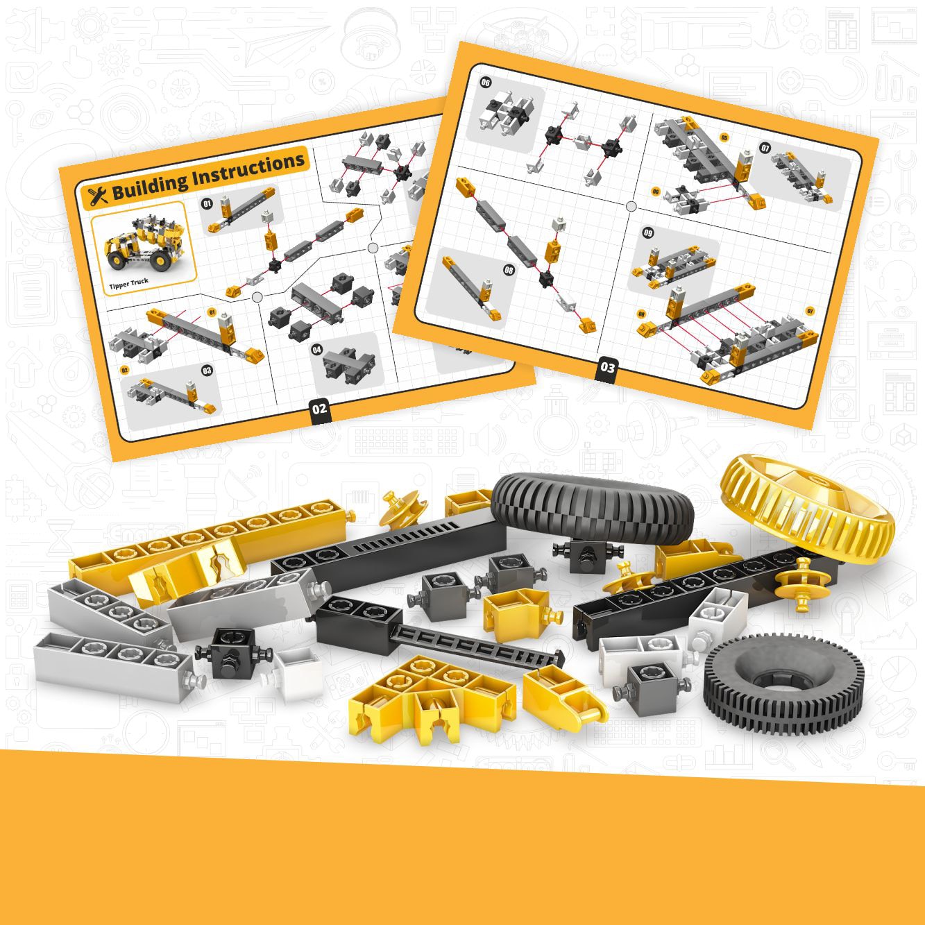 Конструктор Engino Creative Builder, Самосвал, 3 в 1 - eMAG.bg