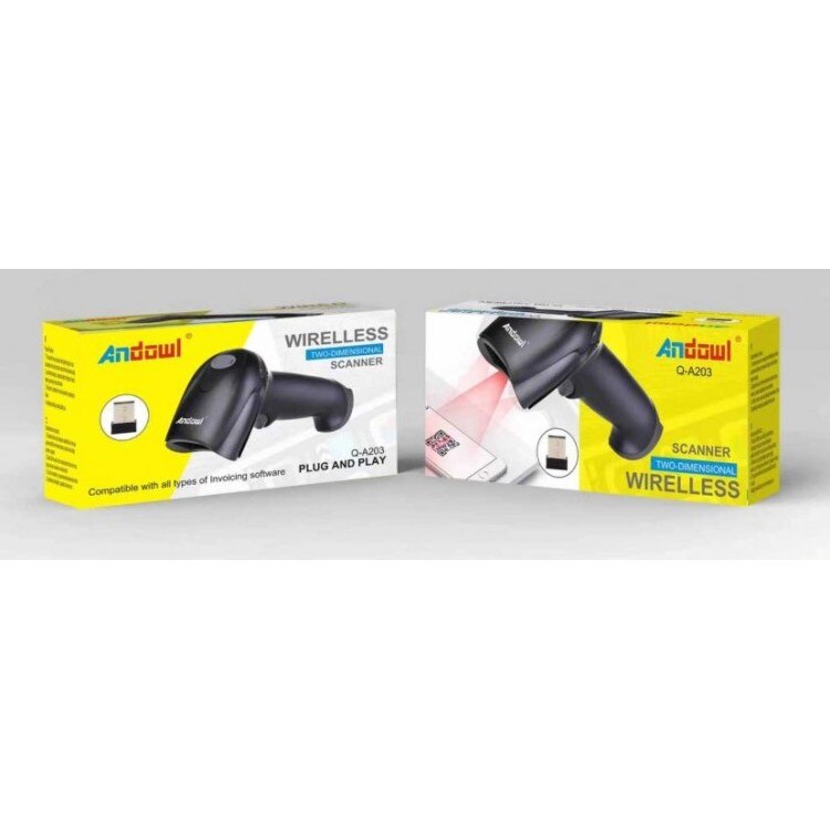 Scanner Cod de Bare Andowl, A203, wireless Negru - eMAG.ro