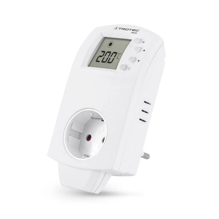 Priza cu termostat Trotec BN30, Control al temperaturii ambientale prin aparatele de incalzire sau racire conectate, maxim 3680W