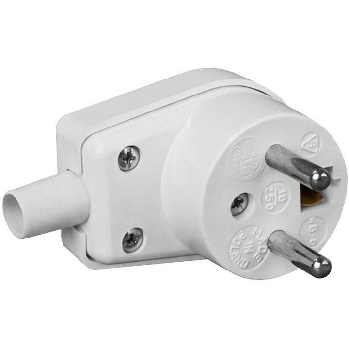 Szögdugó, VIPLAST, 16 A, 250 V, IP20, Fehér