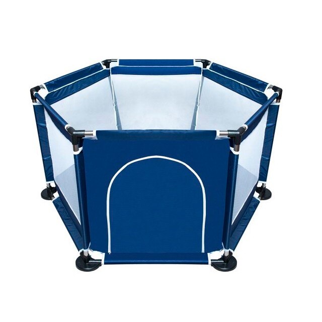 Baba járóka 30 db tarka labdával, 115 x 60 cm, kék, Toyska® - eMAG.hu