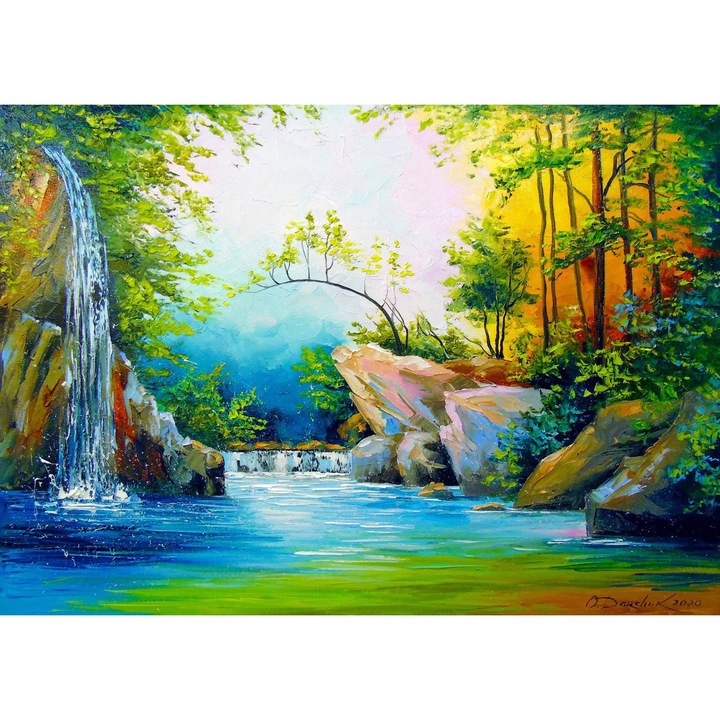 Enjoy - Puzzle Erdőben a vízesés mellett - 1 000 darab