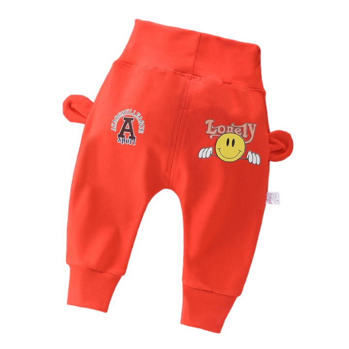 Бебешко кадифено панталонче с висока талия, подходящо за пролетта и есента. 12-18 месеца Цвят Червен Размери 66/80см