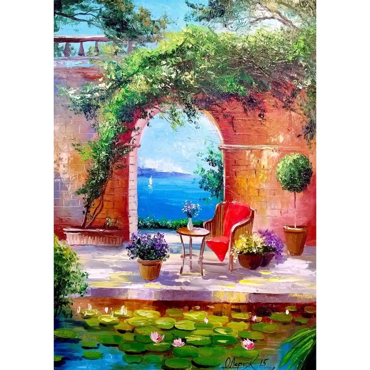 Пъзел Изглед към морето, ENJOY, 1000 части, Многоцветен
