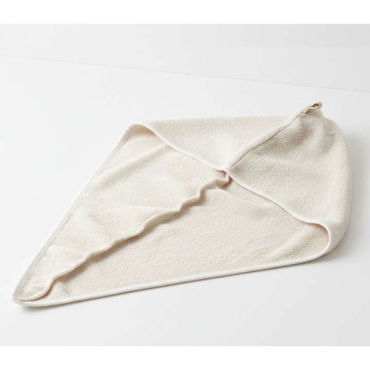 Prosop pentru uscat parul, bumbac si poliester, SyaMAG, 72x27 cm, bej