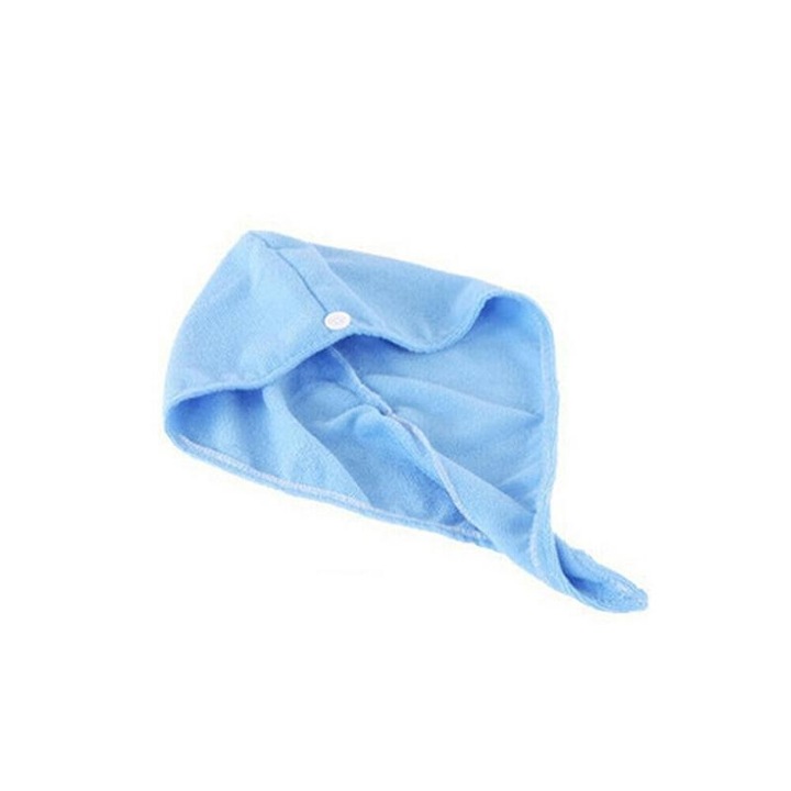 Турбан хавлия, Zola, от микрофибър, лесна за използване, приятна на допир, 55x22 см, синя