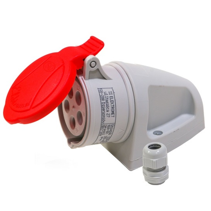 Priza fixa ​​industriala 5P 16A MINI GSM 921860 ELEKTROMET