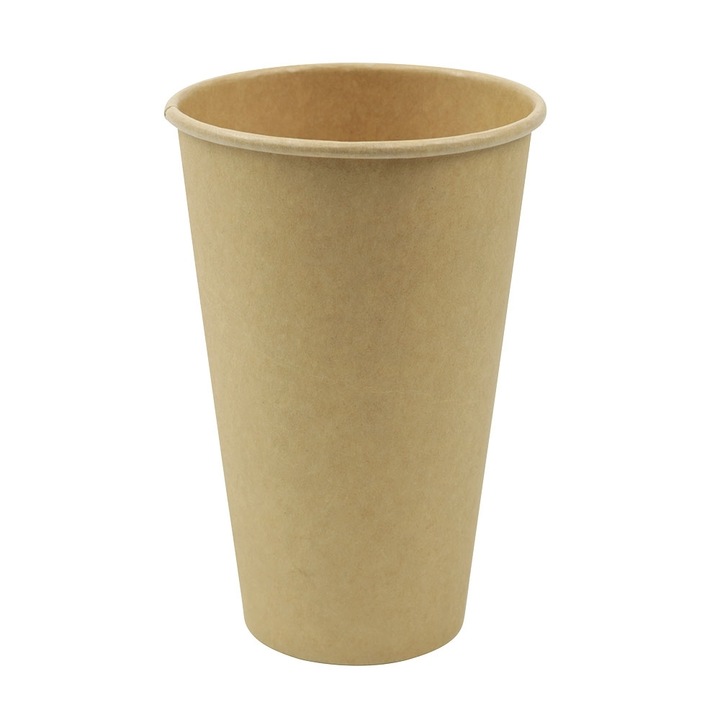 Set 50 pahare biodegradabile nealbite, carton, 480ml/16oz