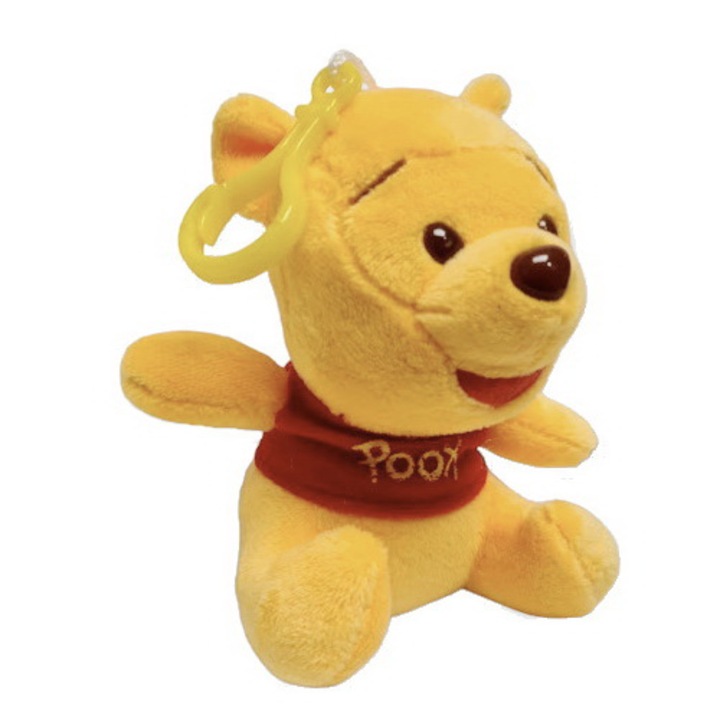 Breloc, de plus, urs Pooh, 11 cm, galben