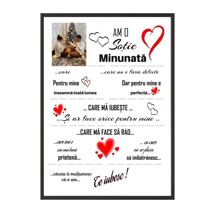 Tablou Personalizat, O Sotie Minunata, A3, 40×30 cm, TBS007