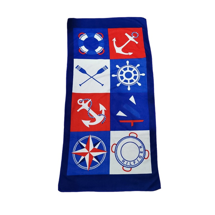Prosop de plaja MarineLife, cu imprimeu, multicolor, 140x70 cm, Doty®️