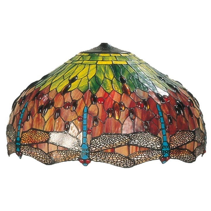 Tiffany üveg és fém csillár lámpabúra Ø 62x32 cm
