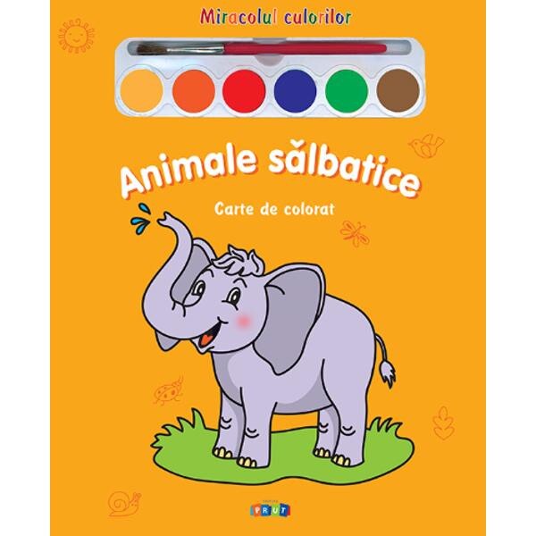 Animale salbatice - Miracolul culorilor - Carte de colorat