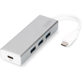 HUB USB 3.0, 3 porturi, Type C, Power Delivery, Digitus HUB USB 3.0, 3 porturi, Type C, Power Delivery, Digitus
