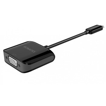 Adaptor Romoss, USB Type-C to VGA, Negru Adaptor Romoss, USB Type-C to VGA, Negru