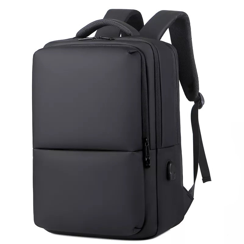 Rucsac laptop 15.6" pentru calatorii, impermeabil, cu port de incarcare USB, ESCALATE, 45x30x15 cm, Negru