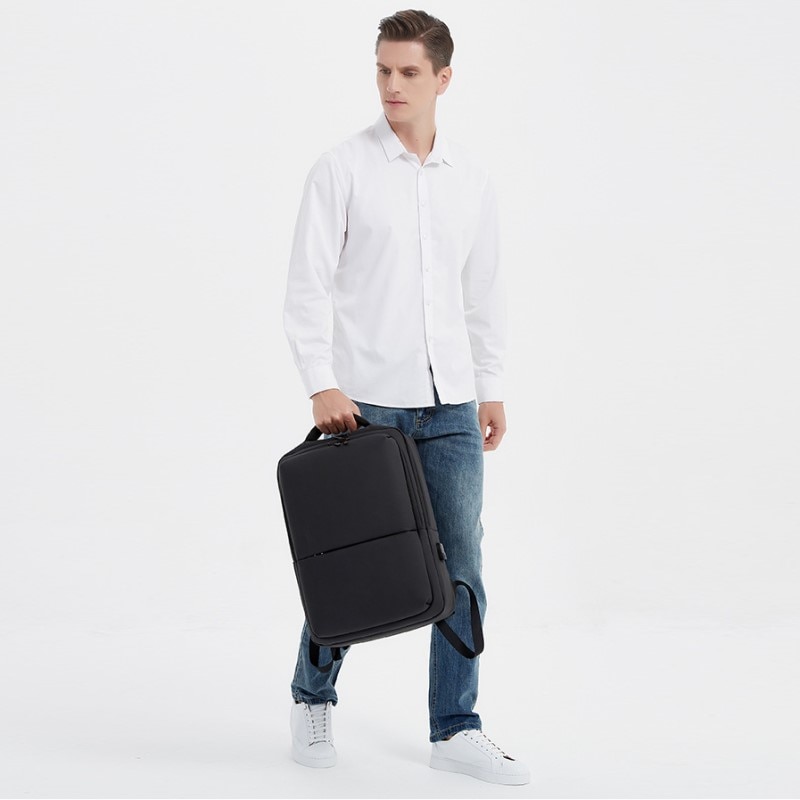 Rucsac laptop 15.6" pentru calatorii, impermeabil, cu port de incarcare USB, ESCALATE, 45x30x15 cm, Negru