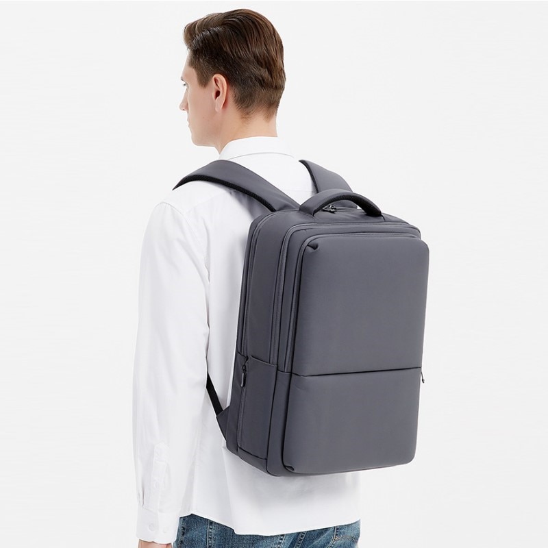 Rucsac laptop 15.6" pentru calatorii, impermeabil, cu port de incarcare USB, ESCALATE, 45x30x15 cm, Gri