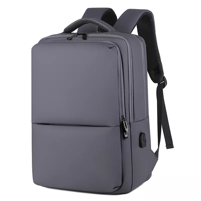 Rucsac laptop 15.6" pentru calatorii, impermeabil, cu port de incarcare USB, ESCALATE, 45x30x15 cm, Gri