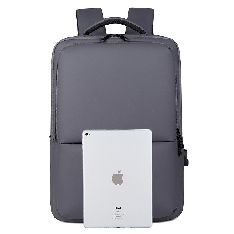 Rucsac laptop 15.6" pentru calatorii, impermeabil, cu port de incarcare USB, ESCALATE, 45x30x15 cm, Gri