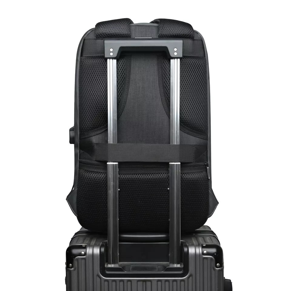 Rucsac laptop 15.6" smart, impermeabil, cu port de incarcare USB, ESCALATE, 31x16x46 cm, Negru