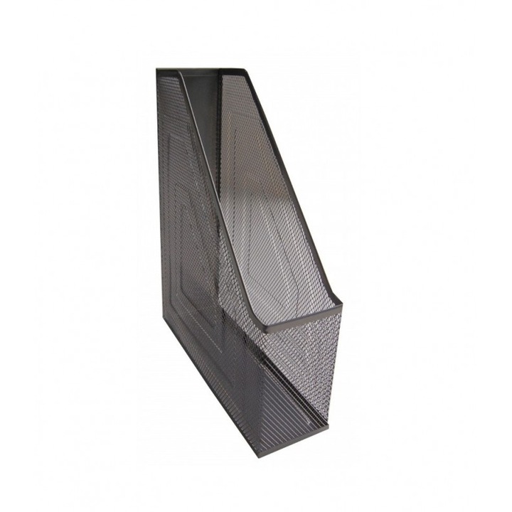 Suport document vertical OFFICE COVER 7,5 cm, plasa metalica, negru