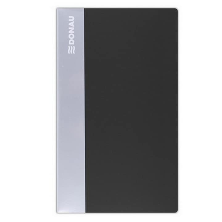 Clasor 240 carti vizita, negru, Donau