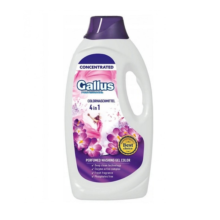 Detergent rufe automat Gallus 4in1 Color, 1,98 L, 55 spalari