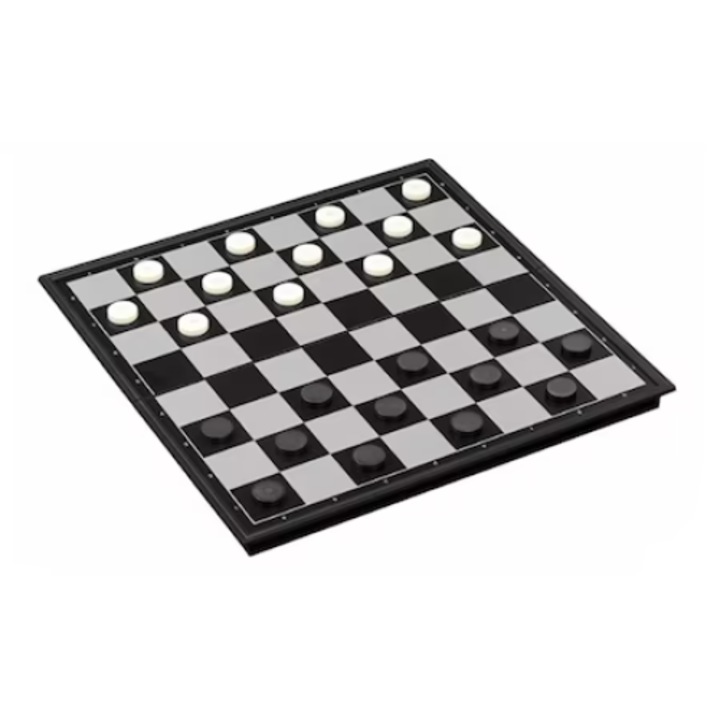 Игра FOXMAG24, 3 в 1, табла, дама, шах, магнитна, размер 24 см, черно/бяло