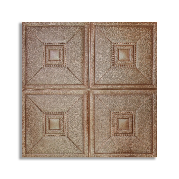 Tapet 3D Autoadeziv, design modern, rezistent la umezeala, usor de curatat, 70x70cm, Naimeed D4738, model elegant, Bronz