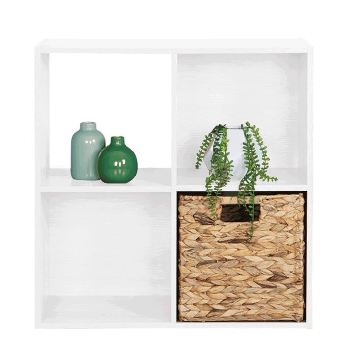 Прето бял мдф висящ рафт 60х28х60см