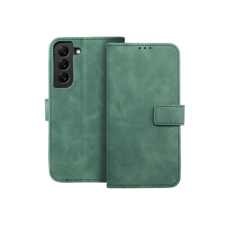 Husa Tip Carte Forcell Tender, Compatibila Cu Samsung Galaxy S23, Verde