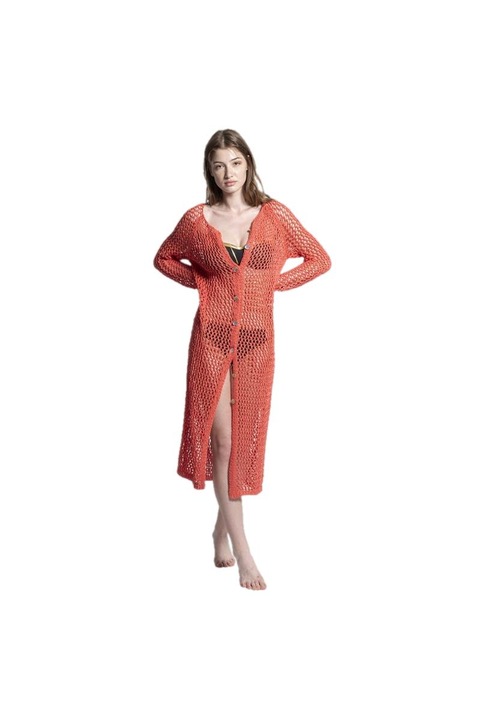 Cardigan Prince Oliver, Material sintetic, Portocaliu, One size