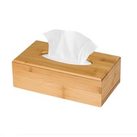 Cutie pentru servetele din lemn de bambus, culoare naturala 28x15x9 cm
