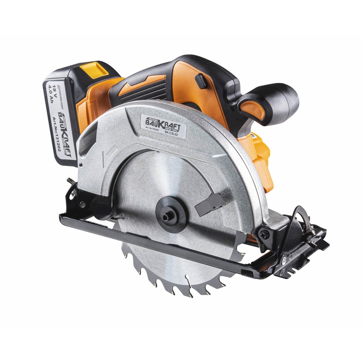 Акумулаторен безчетков циркуляр Baukraft BK-CSL02, 18V, Ø180mm, с батерия и зарядно