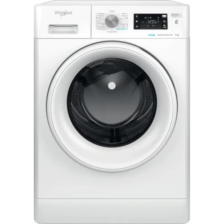 Masina de Spalat Rufe Frontala WHIRLPOOL FFB 7459 WV EE, 6th Sense, 7 kg, 1400 rpm, Clasa B, Alb