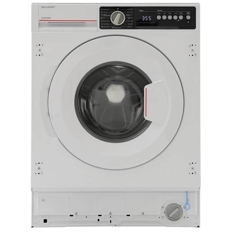 Masina de spalat rufe incorporabila SHARP ES-NIB814BWNA-EE, Steam+,8 kg, 1400rpm, AllergySmart, Clasa A, Alba