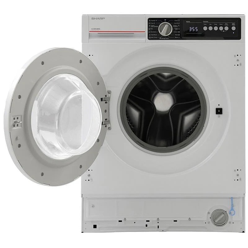 Masina de spalat rufe incorporabila SHARP ES-NIB814BWNA-EE, Steam+,8 kg, 1400rpm, AllergySmart, Clasa A, Alba