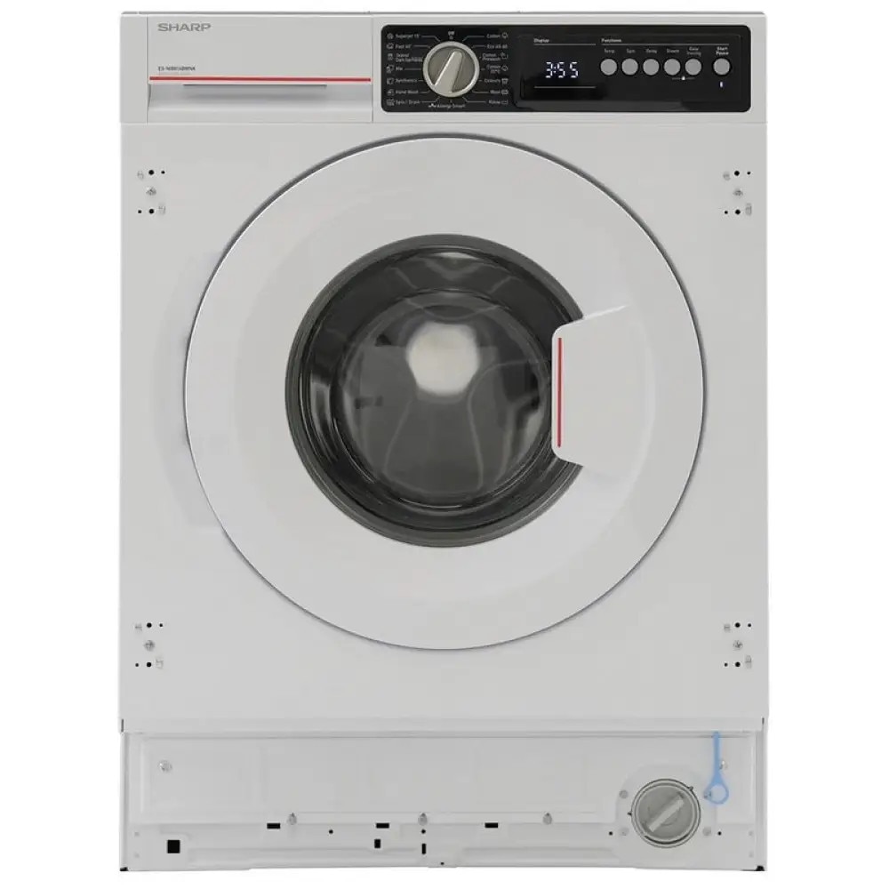 Masina de spalat rufe incorporabila SHARP ES-NIB814BWNA-EE, Steam+,8 kg, 1400rpm, AllergySmart, Clasa A, Alba