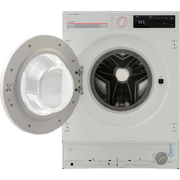 Masina de spalat rufe incorporabila SHARP ES-NIB7141WD, AllergySmart, 7 kg, 1400rpm, Clasa D, alba