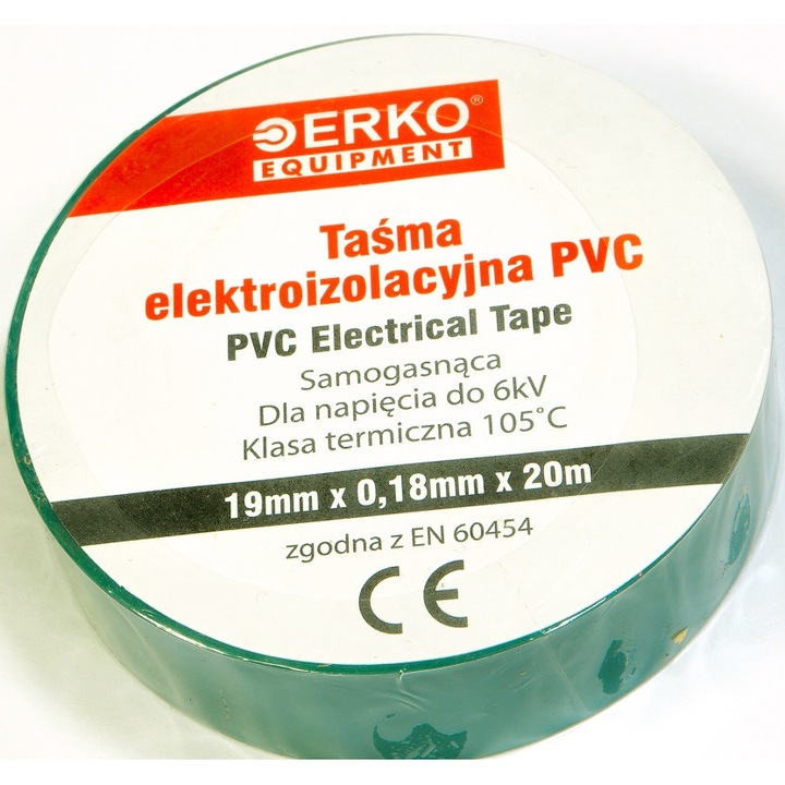 Изолирбанд 20 метра 19мм зелен Ерко