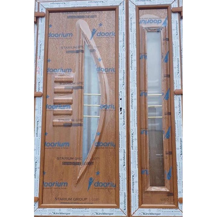 Usa dubla exterior Pvc, MOON GOLD, Stejar auriu, 150x200