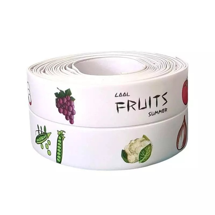 Banda Adeziva Izolanta SIKS, Antistropi, Pentru Baie si Bucatarie, Rezistenta, Usor de Curatat, 3.2 m, Model "Gradina"