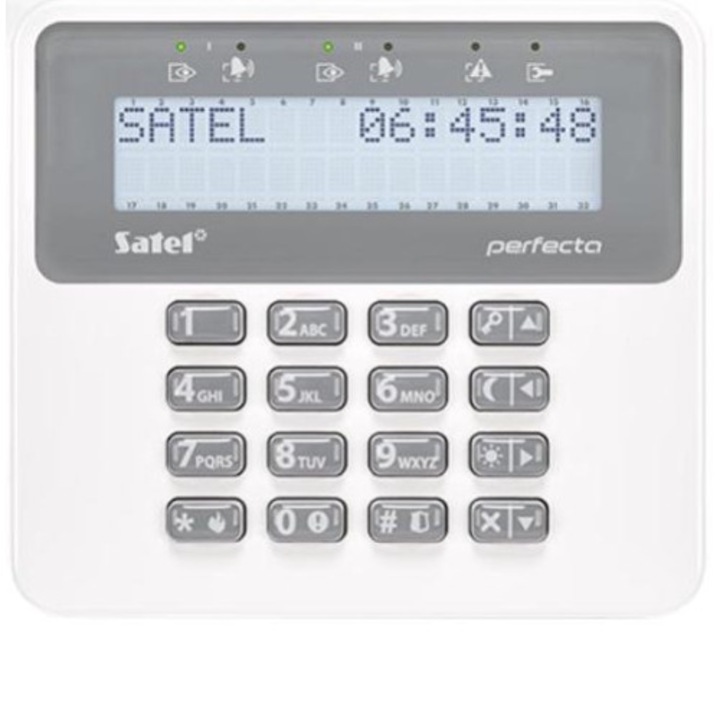 Безжична клавиатура, сателитна, бяло/сиво