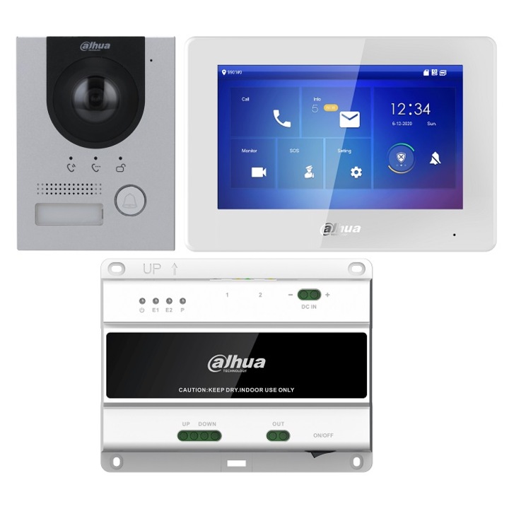 Видео домофон, Dahua, Touch screen, Silver