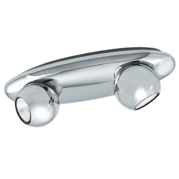 Plafoniera spot Norbello, EGLO, GU10, 2x50W, 640 lm, otel, crom Plafoniera spot Norbello, EGLO, GU10, 2x50W, 640 lm, otel, crom