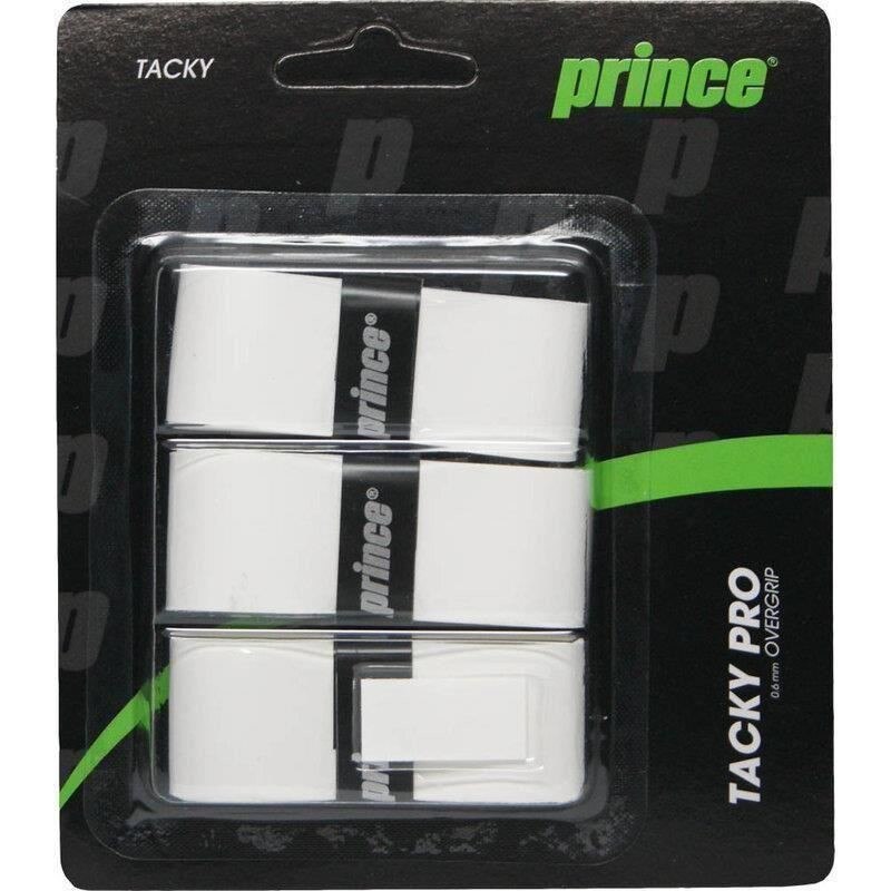 Overgrip PRINCE TackyPro, alb, 3 bucati;0;