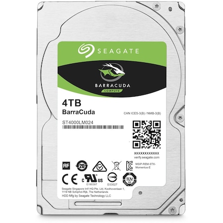 HDD Laptop Seagate BarraCuda® 4TB, 5400rpm, 128MB cache, SATA III