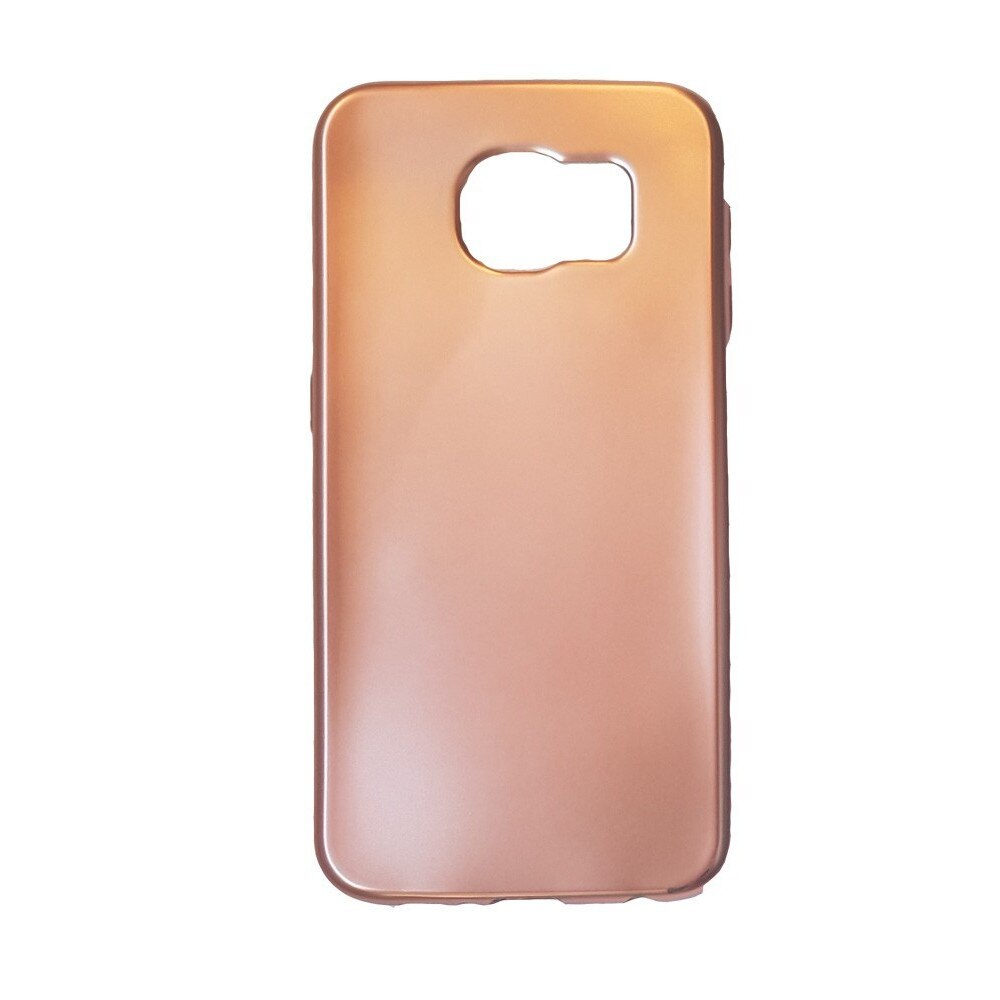 Husa silicon metalic Samsung S6 gold roze
